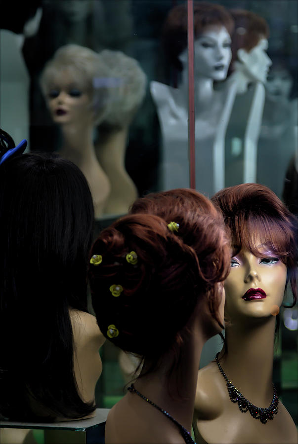 Mannequins Photograph - Mannequins Wig Store by Robert Ullmann