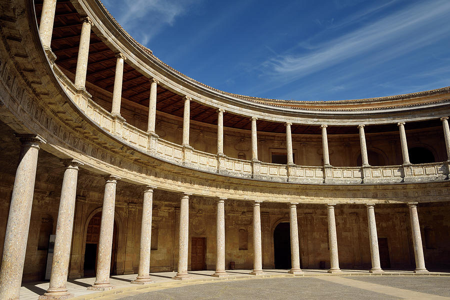 Mannerist inner circular patio in Palace of Charles V Alhambra G