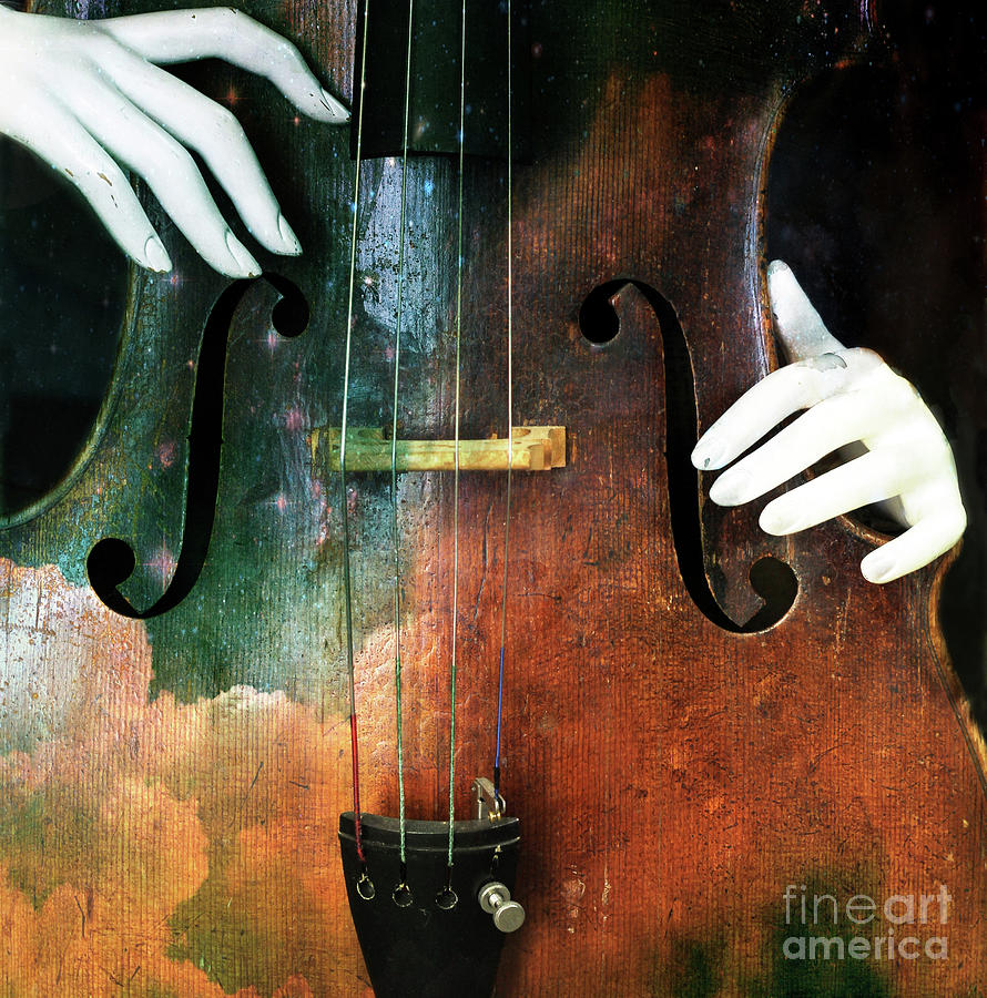 Cello Photograph - Manniquin on Cello by Steven Digman Cello Photograph - Manniquin on Cello by Steven Digman