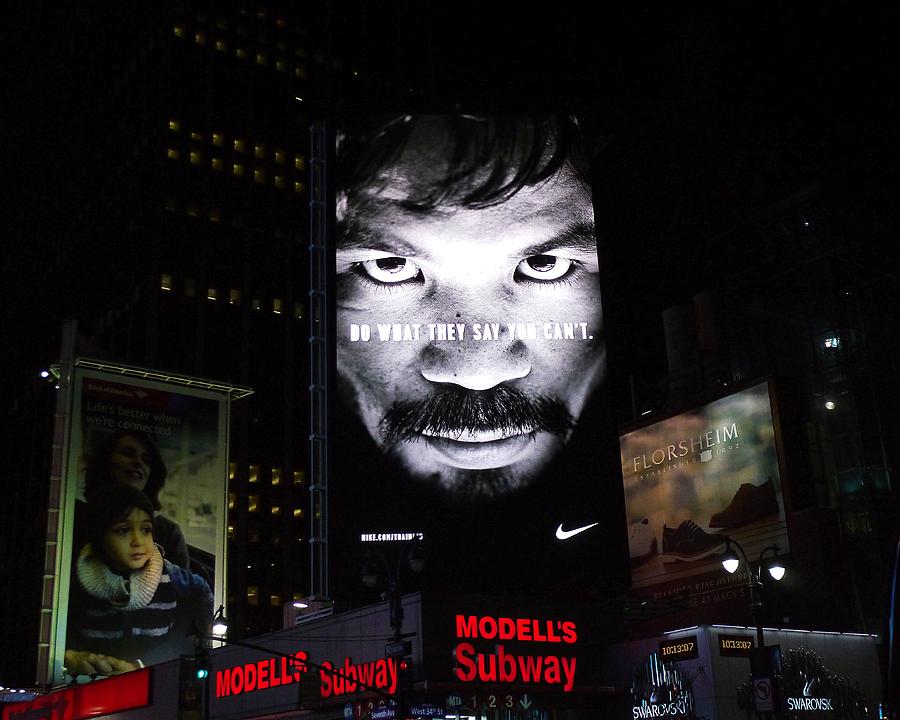 Manny Pacquaio in Lights Photograph by Jack Riordan