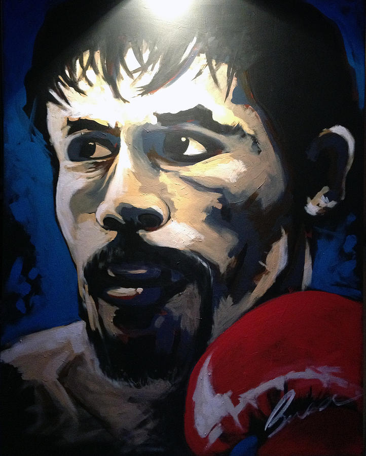 Sports Painting - Manny Pacquiao - 2015 Speed Painting by Robert Busse