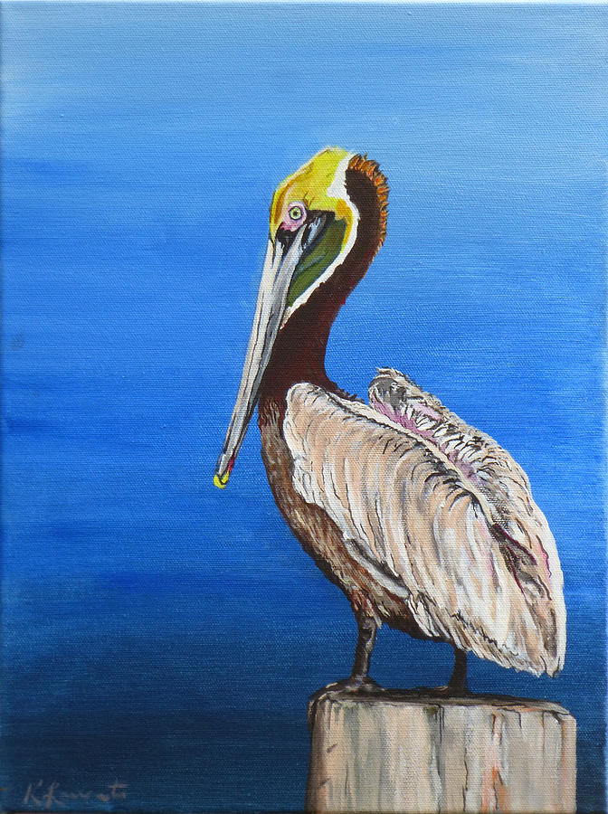 Manny the Pelican Painting by Kevin Lancaster | Fine Art America