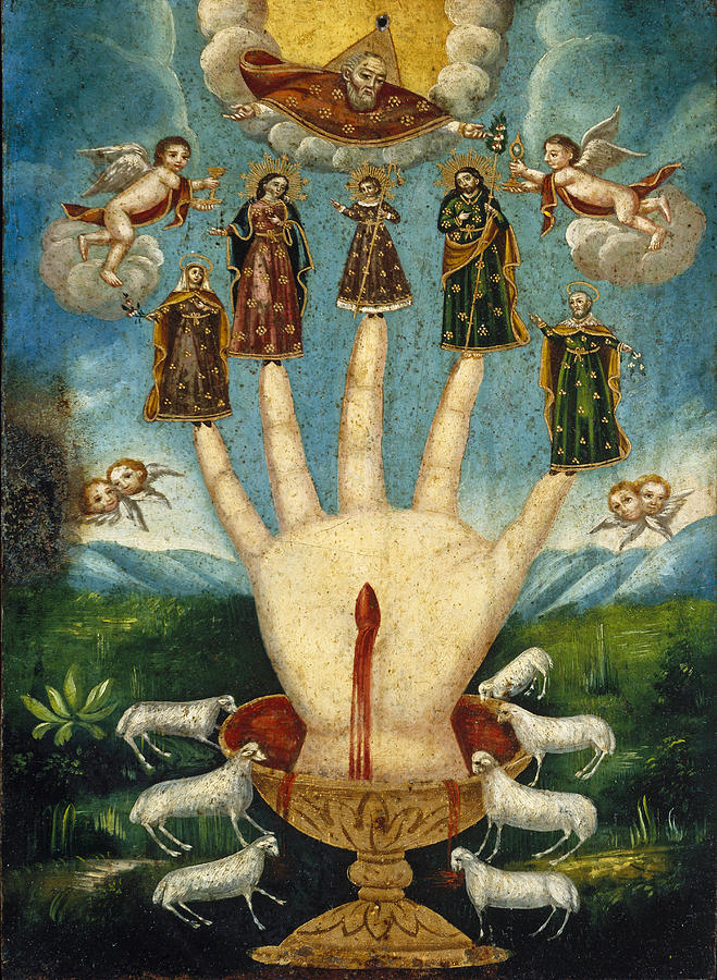 Mano Poderosa. The All-Powerful Hand Painting by Unknown