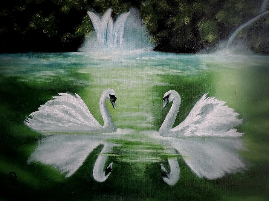 Nature Painting - Monogamy by Dianna Lewis