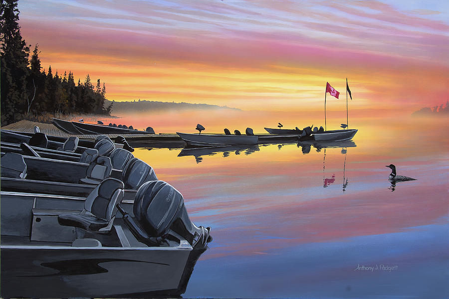 Canadian Dawn Painting by Anthony J Padgett