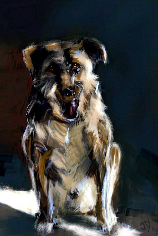 Dog Painting - Mans Best Friend by Jim Vance