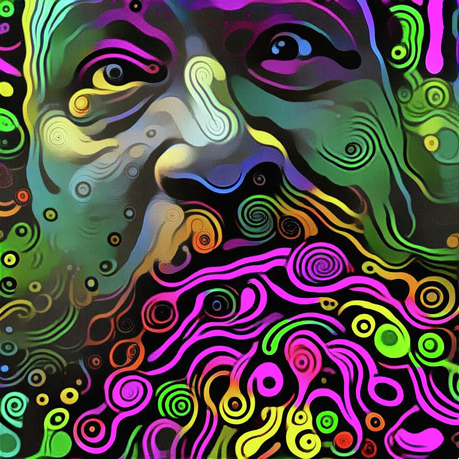 Man's Face. Vivid Art Pattern Digital Art by Bruce Rolff | Fine Art America