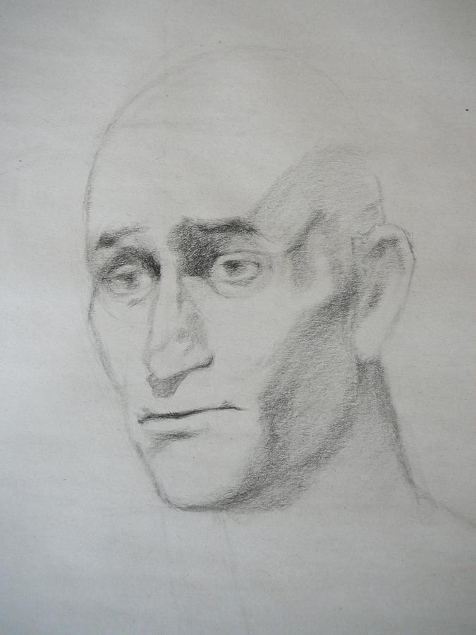 Man Drawing - Mans Head by Irena Jablonski