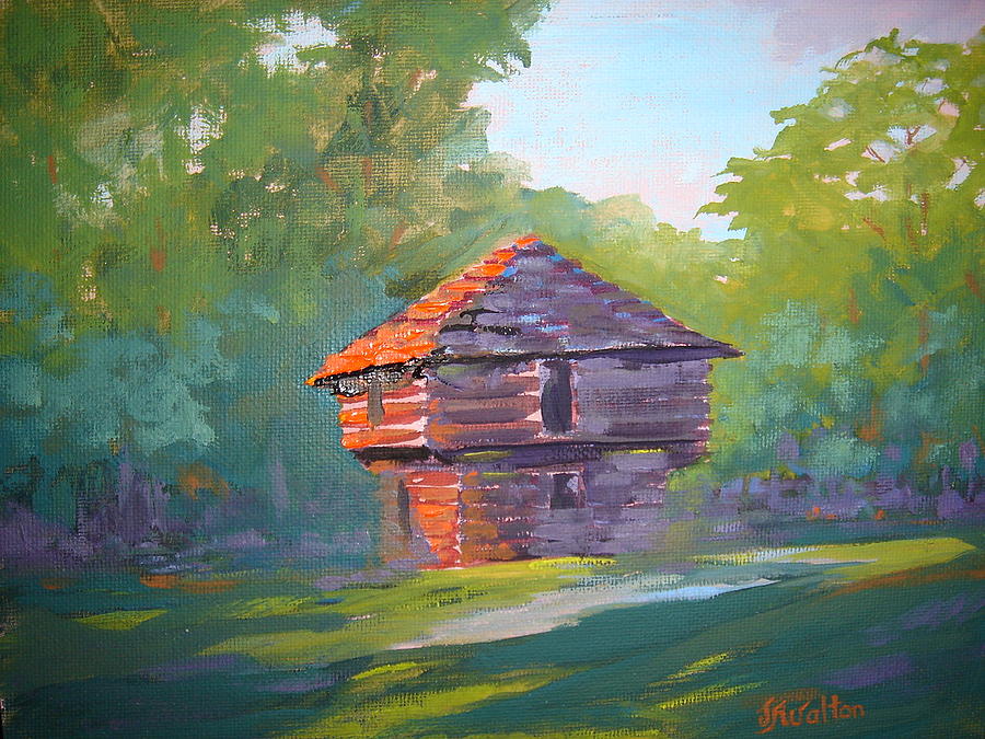 Mansfield Blockhouse Painting by Judy Fischer Walton