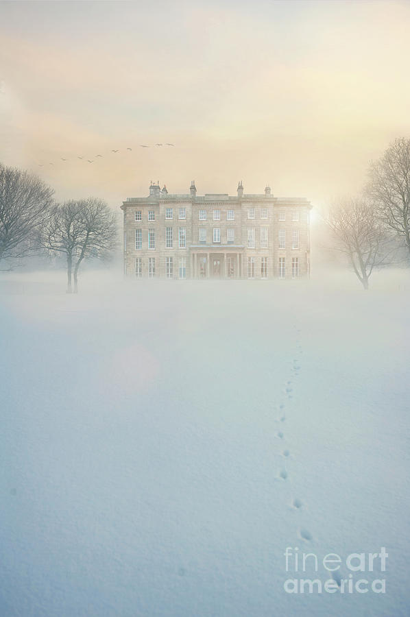 Sunset Photograph - Mansion House In Snow by Lee Avison
