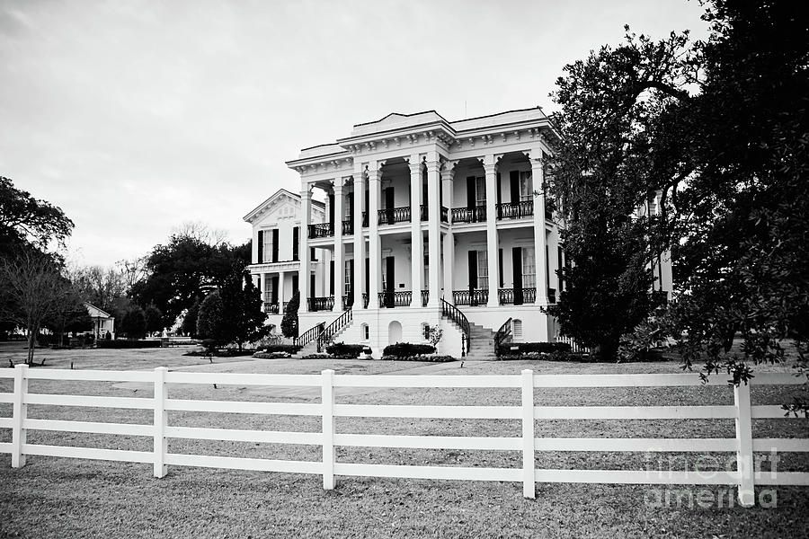 Mansion on the Mississippi River - BW Photograph by Scott Pellegrin