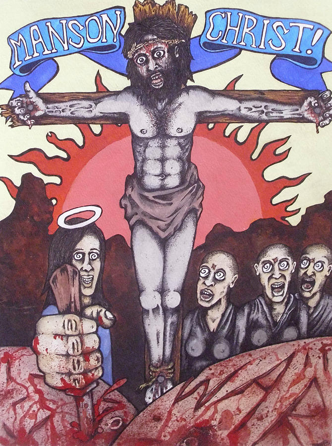 Manson Christ Painting by Sam Hane