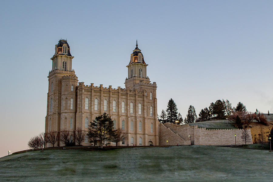 Manti Temple in November Photograph by K Bradley Washburn - Fine Art