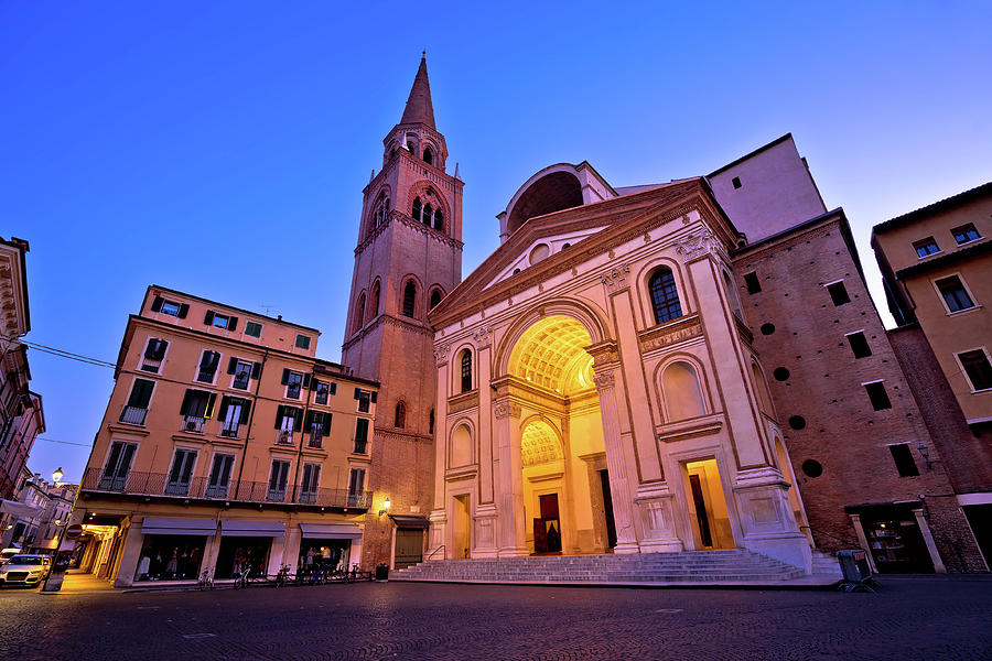 Mantova City Piazza Andrea Mantegna Evening View Photograph By Brch ...