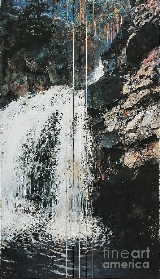 Akseli Gallen-kallela Painting - Mantykoski Waterfall by Celestial Images