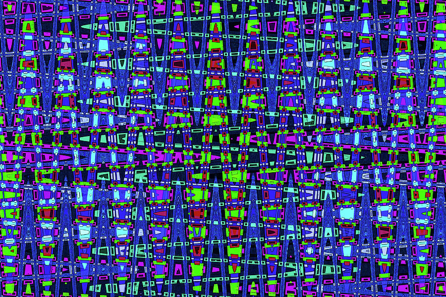Many Color Squares Abstract Digital Art by Tom Janca