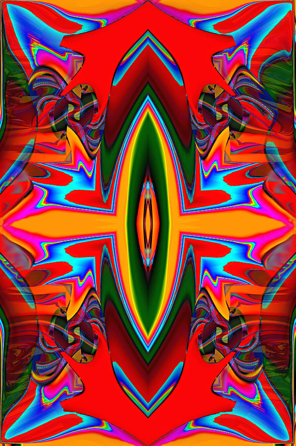Abstract Digital Art - Many Colors  12 by Alfred Kazaniwskyj