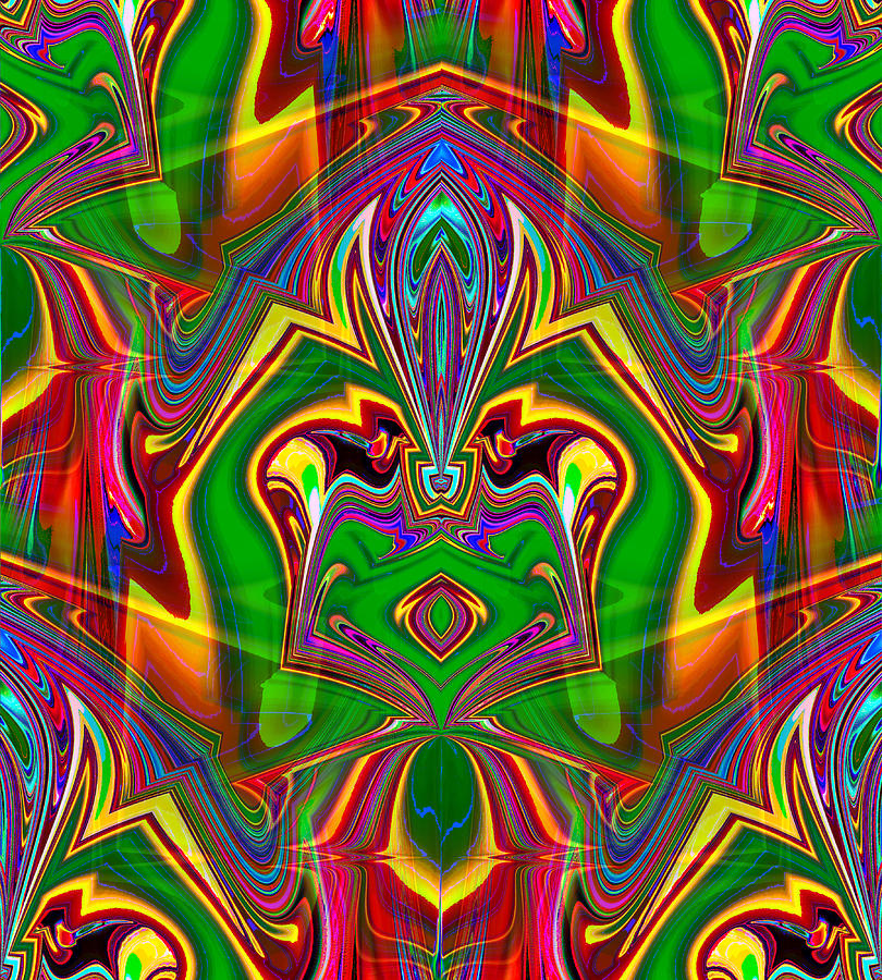 Abstract Digital Art - Many Colors  14 by Alfred Kazaniwskyj
