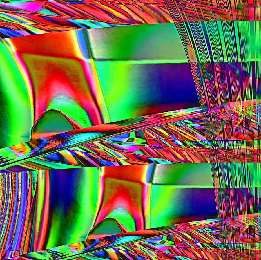 Abstract Digital Art - Many Colors  15 by Alfred Kazaniwskyj