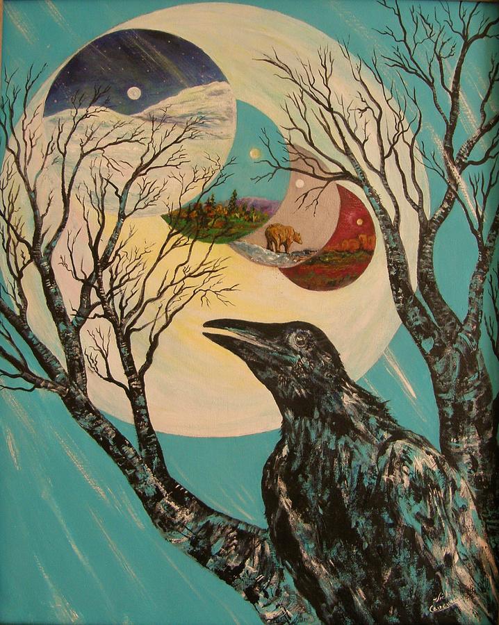 Many Moons Painting by Vicki Caucutt