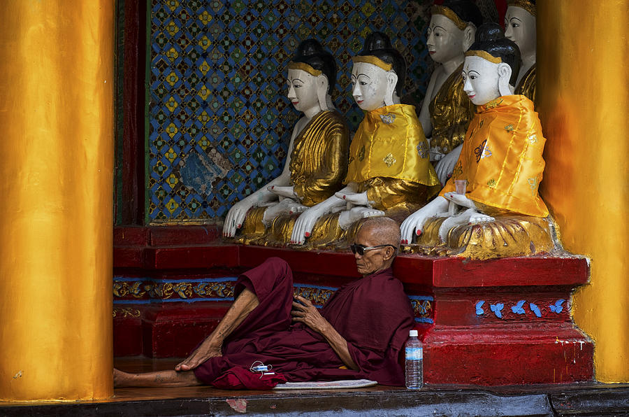 Many Myanmar Monks Photograph by David Longstreath