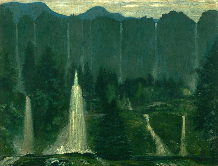 Many Waters Painting by Arthur Bowen Davies