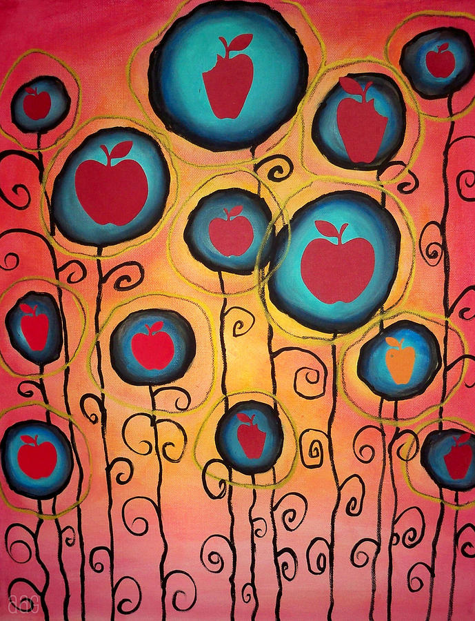 Manzanas Painting by Abril Andrade