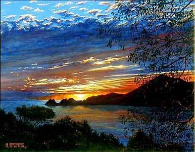 Manzanillo Sunset Painting by Al Feldstein Manzanillo Sunset Painting by Al Feldstein