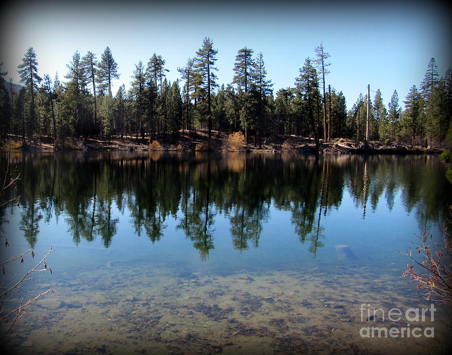 Lake Photograph - Manzanita Lake at Lassen Volcanic National Park by Joy Patzner Lake Photograph - Manzanita Lake at Lassen Volcanic National Park by Joy Patzner