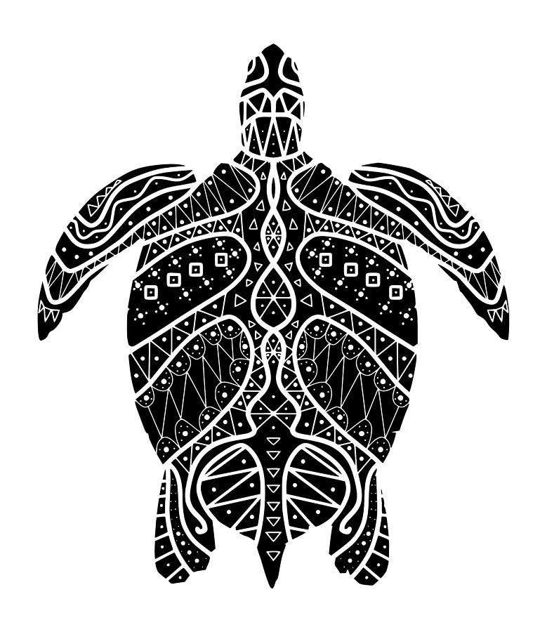 Maori Turtle Digital Art by Piotr Dulski