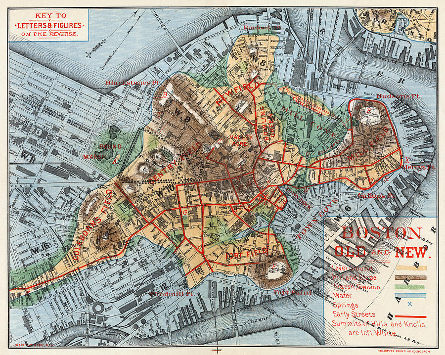 MAP: BOSTON, c1880 Photograph by Granger