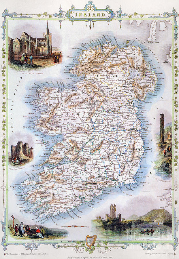 Map: Ireland, 1851 Photograph by Granger - Fine Art America