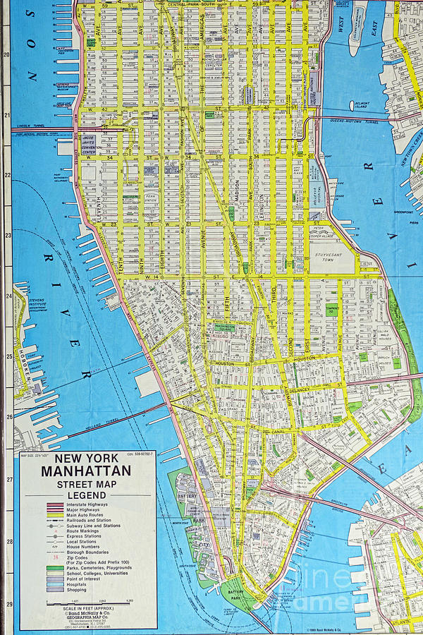 Printable Street Map Of Manhattan