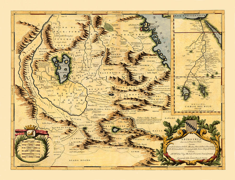 Map Of Africa 1690 Photograph