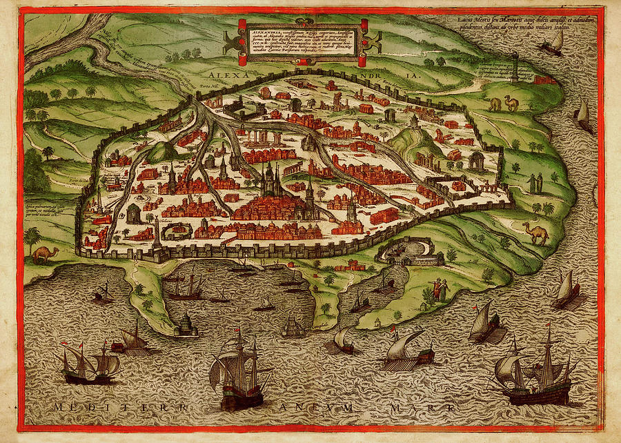 Map Of Alexandria 1575 Photograph by Andrew Fare