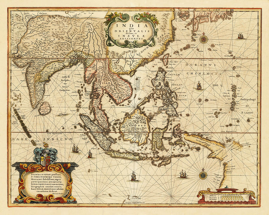 Map Of Asia 1639 Photograph