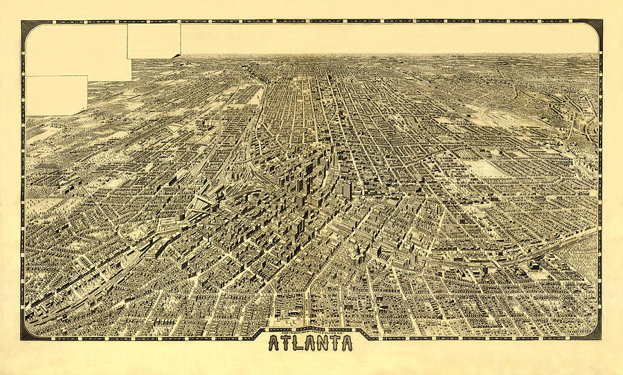 Map Of Atlanta 1919 Photograph