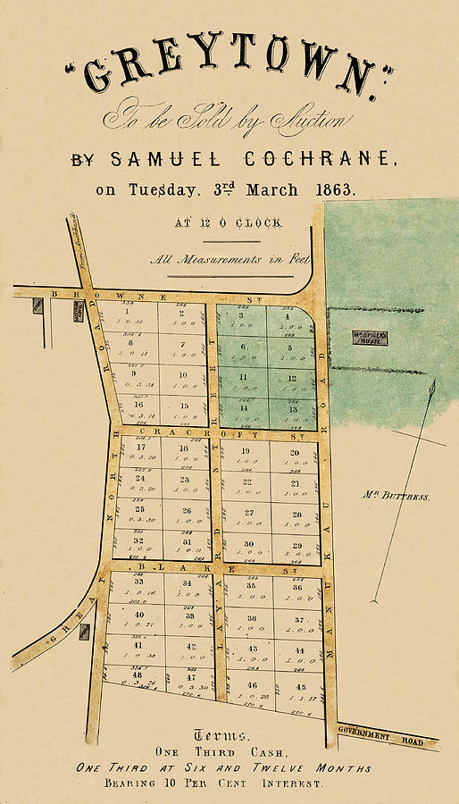 Map Of Auckland 1863b Photograph by Andrew Fare