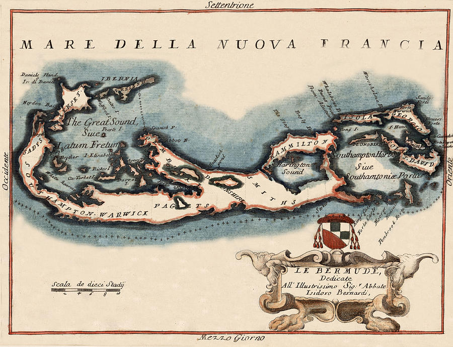 Map Of Bermuda 1692 Photograph by Andrew Fare