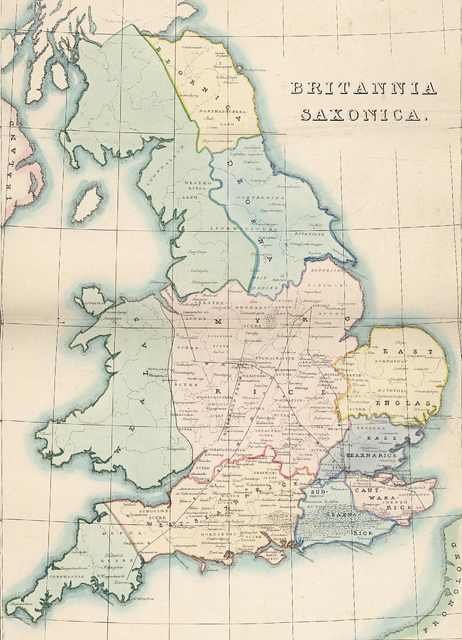 Map Of Britannia Mixed Media by Roy Pedersen
