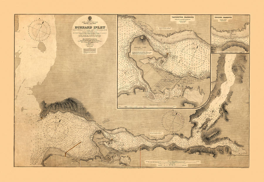 Map Of Burrard Inlet 1891 Photograph by Andrew Fare - Fine Art America