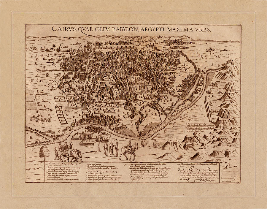 Map Of Cairo 1600 Photograph by Andrew Fare