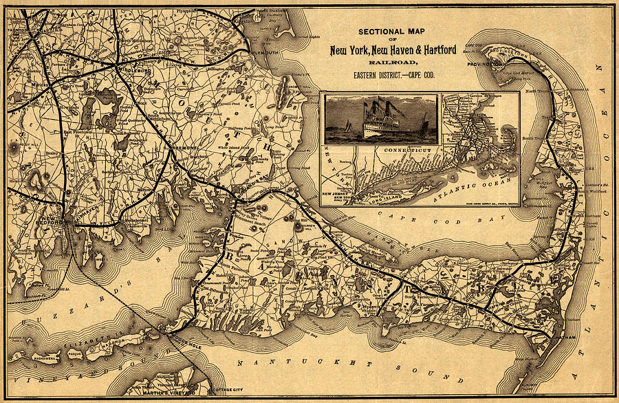 Map Of Cape Cod 1896 Photograph by Andrew Fare