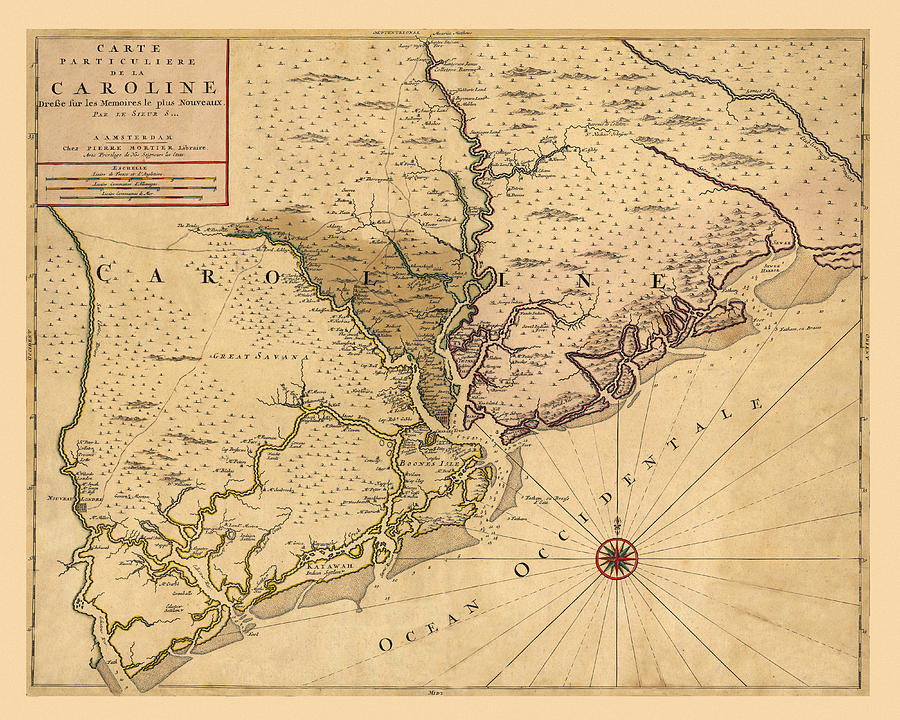 Map Of Carolina 1695 Photograph by Andrew Fare