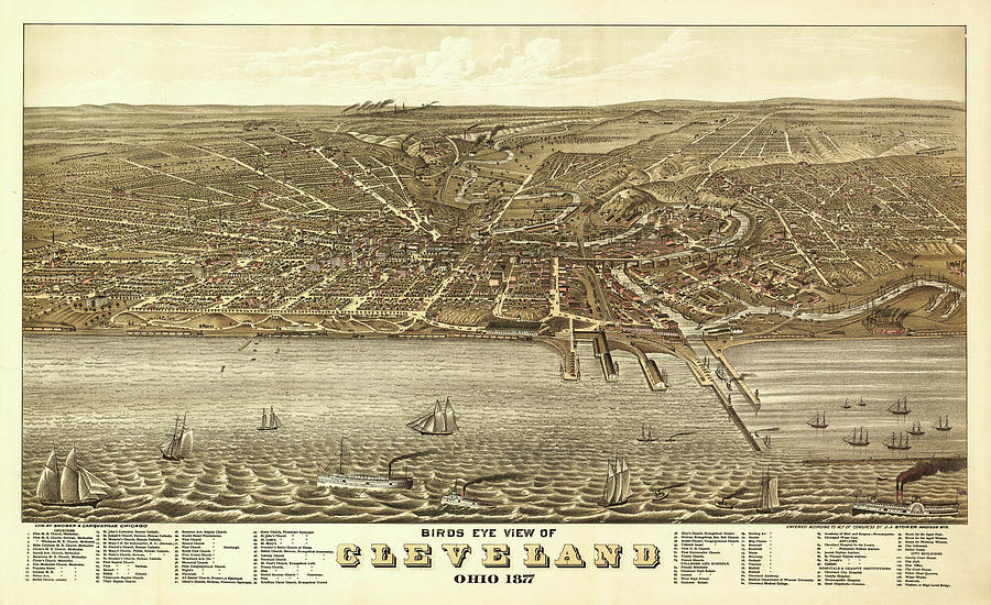 Map of Cleveland 1877 Photograph by Mountain Dreams - Fine Art America