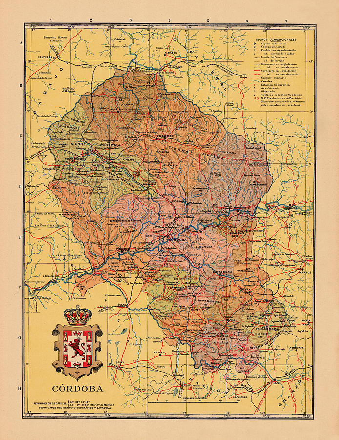 Map Of Cordoba 1900 Photograph by Andrew Fare