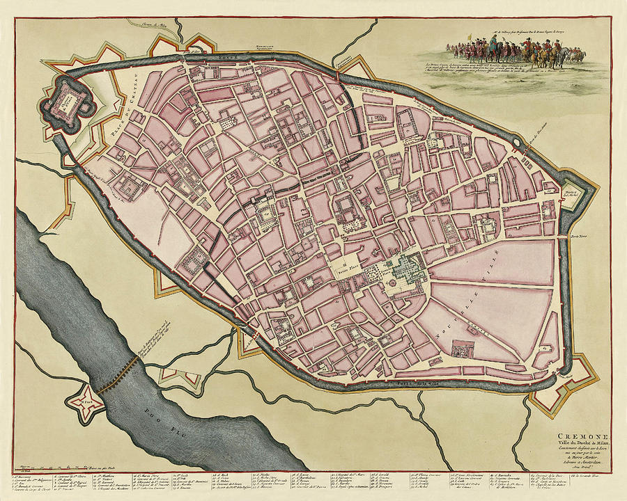 Map Of Cremona 1702 Photograph by Andrew Fare