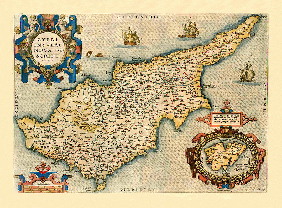 Map Of Cyprus 1759 Photograph by Andrew Fare