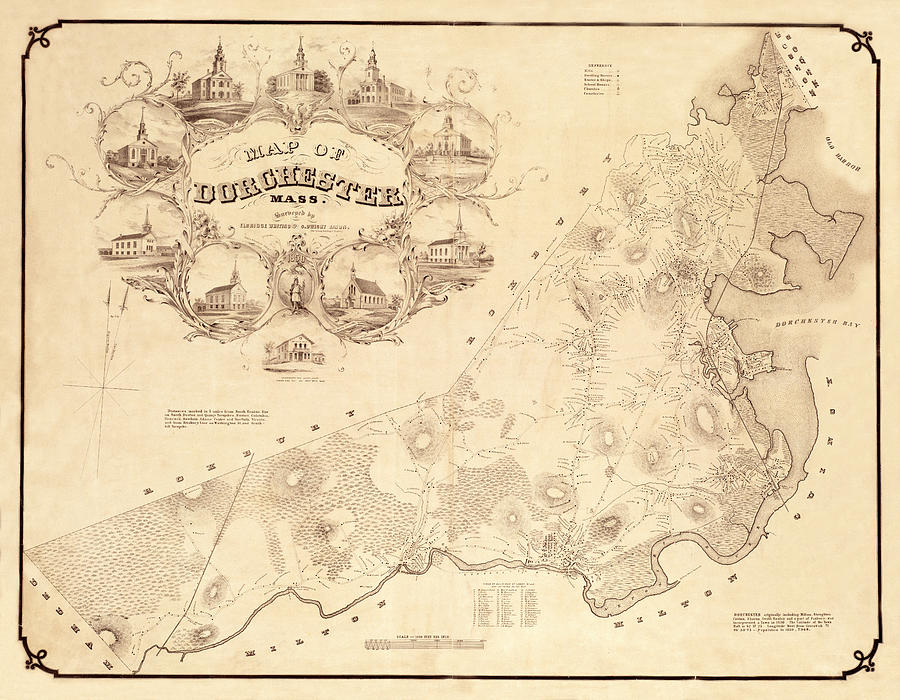 Map Of Dorchester 1850 Photograph by Andrew Fare