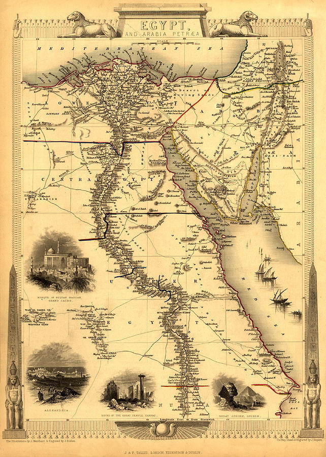 Map Of Egypt 1800 Photograph by Andrew Fare